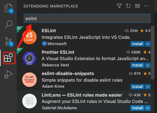 安装vscode eslint插件